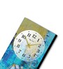 Multicolour Rectangle 24 Inches Wooden Wall Clock