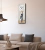 Multicolour Rectangle 24 Inches Wooden Wall Clock