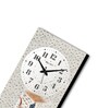 Multicolour Rectangle 24 Inches Wooden Wall Clock
