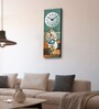 Multicolour Rectangle 24 Inches Wooden Wall Clock