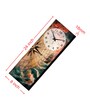Multicolour Rectangle 24 Inches Wooden Wall Clock (Abstract)
