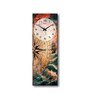 Multicolour Rectangle 24 Inches Wooden Wall Clock (Abstract)