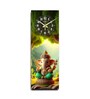 Multicolour Rectangle 24 Inches Wooden Wall Clock (Ganesha Idol)