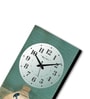 Multicolour Rectangle 24 Inches Wooden Wall Clock