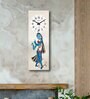 Multicolour Rectangle 24 Inches Wooden Wall Clock
