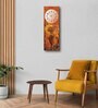 Multicolour Rectangle 24 Inches Wooden Wall Clock (Abstract)