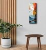 Multicolour Rectangle 24 Inches Wooden Wall Clock (Mountain)