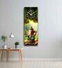 Multicolour Rectangle 24 Inches Wooden Wall Clock (Ganesha Idol)