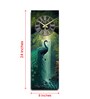 Multicolour Rectangle 24 Inches Wooden Wall Clock (Peacock)