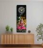 Multicolour Rectangle 24 Inches Wooden Wall Clock (Lord Ganesh)