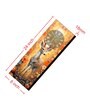 Multicolour Rectangle 24 Inches Wooden Wall Clock (Deer)