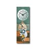 Multicolour Rectangle 24 Inches Wooden Wall Clock