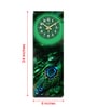 Multicolour Rectangle 24 Inches Wooden Wall Clock (peacock feather)