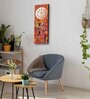Multicolour Rectangle 24 Inches Wooden Wall Clock