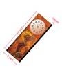 Multicolour Rectangle 24 Inches Wooden Wall Clock (Abstract)