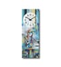 Multicolour Rectangle 24 Inches Wooden Wall Clock (Abstract)