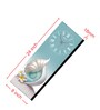 Multicolour Rectangle 24 Inches Wooden Wall Clock (Floral)