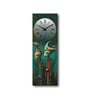 Multicolour Rectangle 24 Inches Wooden Wall Clock (Abstract)