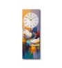 Multicolour Rectangle 24 Inches Wooden Wall Clock (Swan)