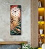 Multicolour Rectangle 24 Inches Wooden Wall Clock (Abstract)