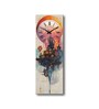 Multicolour Rectangle 24 Inches Wooden Wall Clock