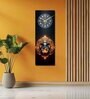 Black Rectangle 24 Inches Wooden Wall Clock (Ganpati)