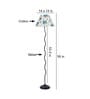 Blaise Multicolour Cottan Fabric Shade Club Floor Lamp With Iron Base