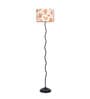 Haytham Multicolour Cottan Fabric Shade Club Floor Lamp With Iron Base