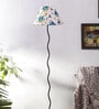 Blaise Multicolour Cottan Fabric Shade Club Floor Lamp With Iron Base