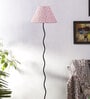 Bastian Multicolour Cottan Fabric Shade Club Floor Lamp With Iron Base