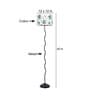 Festiva Multicolour Cottan Fabric Shade Club Floor Lamp With Iron Base