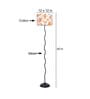 Haytham Multicolour Cottan Fabric Shade Club Floor Lamp With Iron Base
