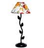 Multicolour Shade Table Lamp With Metal Base