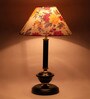 Multicolour Shade Table Lamp With Metal Base