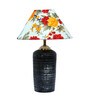 Multicolour Shade Table Lamp With Terracotta Base