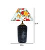 Multicolour Shade Table Lamp With Terracotta Base