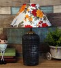 Multicolour Shade Table Lamp With Terracotta Base