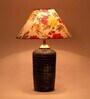 Multicolour Shade Table Lamp With Terracotta Base