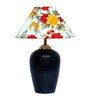 Multicolour Shade Table Lamp With Terracotta Base