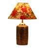 Multicolour Shade Table Lamp With Antique Base