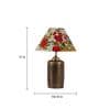 Multicolour Shade Table Lamp With Antique Base