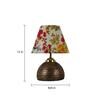 Multicolour Shade Table Lamp With Antique Terracotta Base