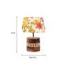Bumpy Multicolour Fabric Shade Table Lamp With Mango wood Base