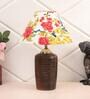 Albany Multicolour Fabric Shade Night Lamp With Teracotta Base