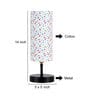 Trieste Multicolour Cottan Fabric Shade Table Lamp With Iron Base
