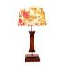 Multicolour Shade Table Lamp With Light Brown  Woodden Base