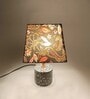 Multicolour Shade Table Lamp With Marble Base