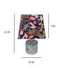 Multicolour Shade Table Lamp With Marble Base