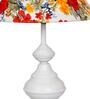 Multicolour Shade Table Lamp With Metal Base