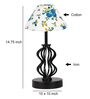 Multicolour Shade Table Lamp With Shade Table Lamp With Iron Base